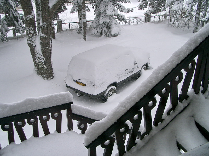 escalier neige